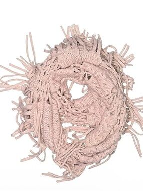 Vans Blush Pink Fringe Knit Scarf
